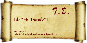 Türk Donát névjegykártya